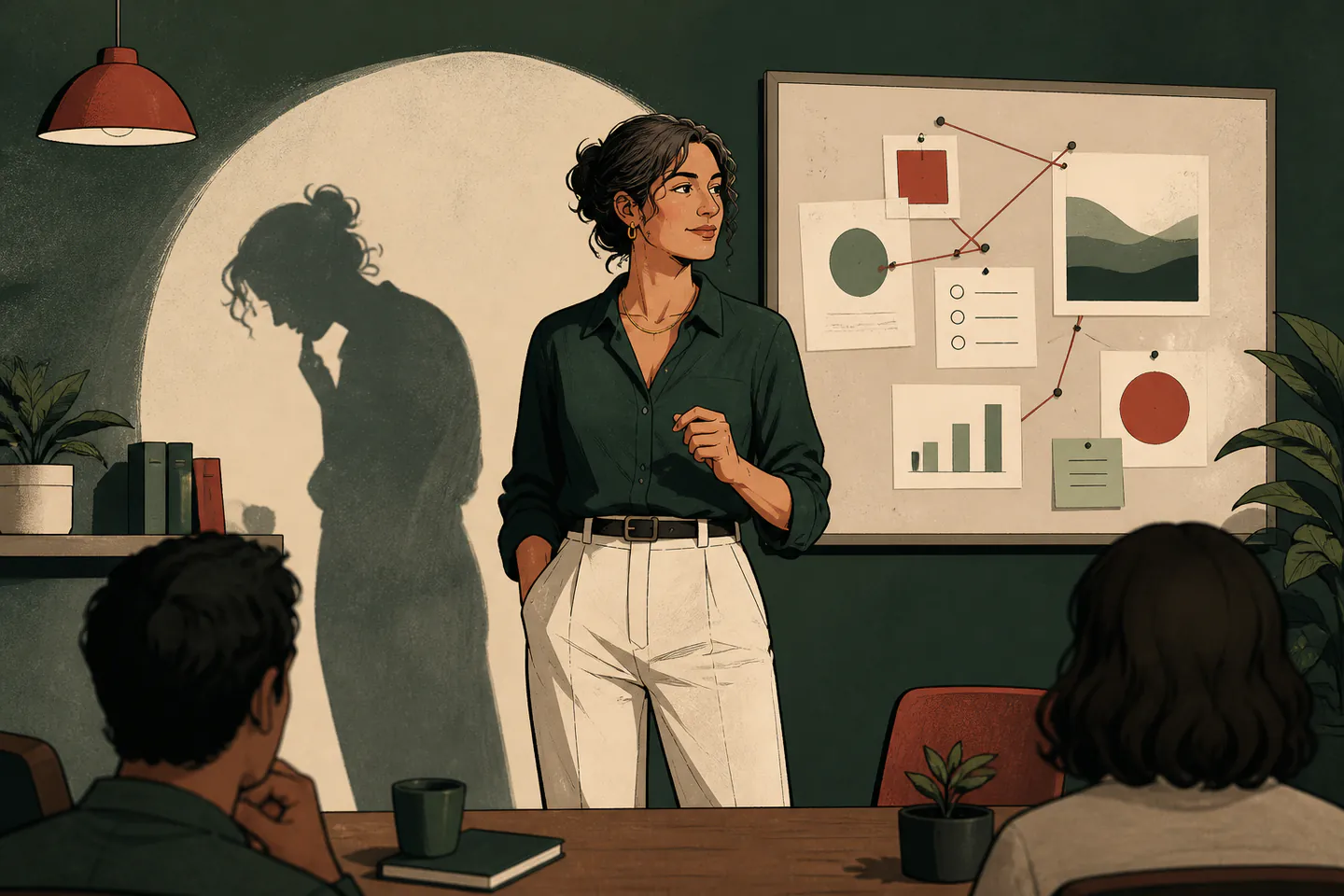 A professional preparing to speak with evidence-based self-trust