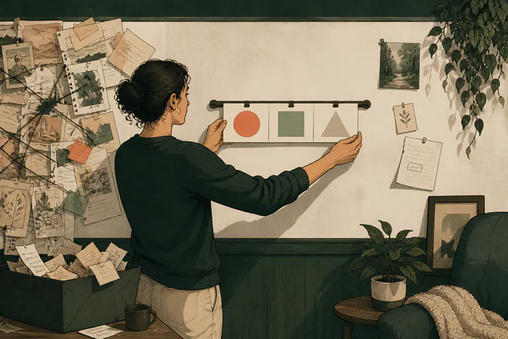 A person clearing an overloaded board and choosing one simple daily rhythm